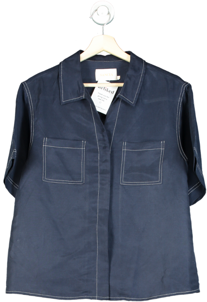 Sancia Navy Shirt UK S