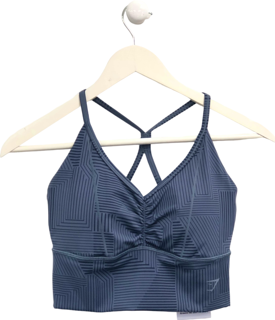 Gymshark Blue Geometric Sports Bra UK S