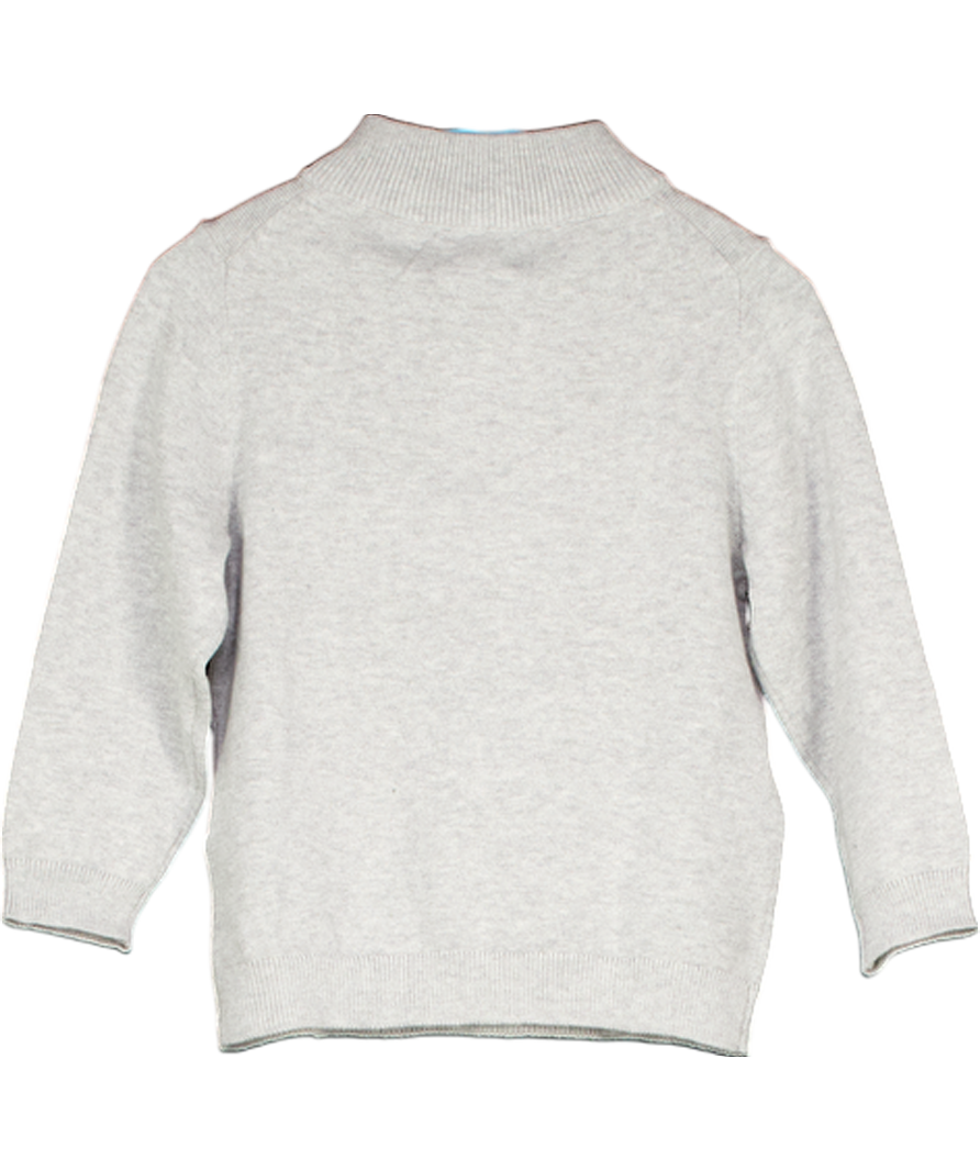 MANGO Grey Cotton Quater Zip 18-24 Months