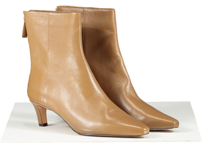 J.Crew Brown Leather Heeled Ankle Boots UK 4 EU 37 👠
