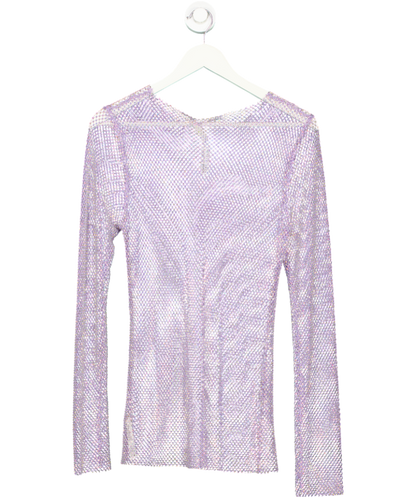 Free People Purple Intimately Filter Finish Long Sleeve Top UK M