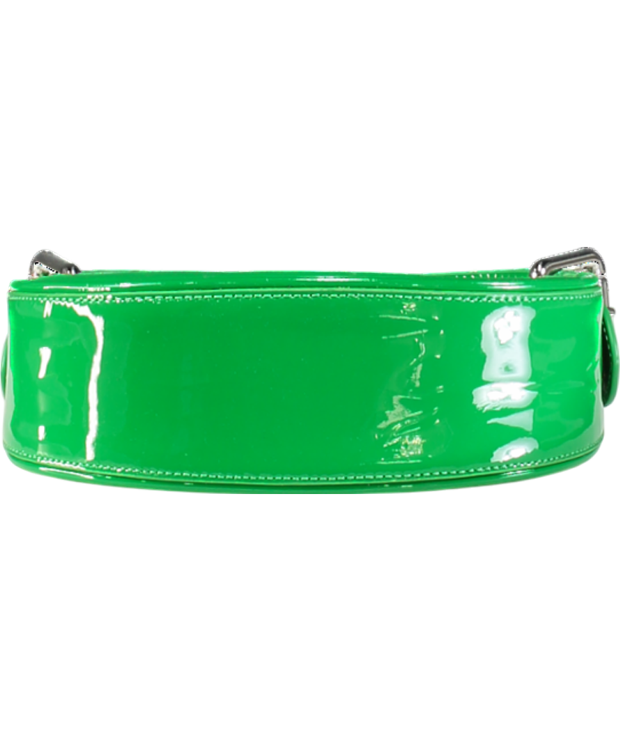 BY FAR Green Mini Soho Patent Leather Shoulder Bag
