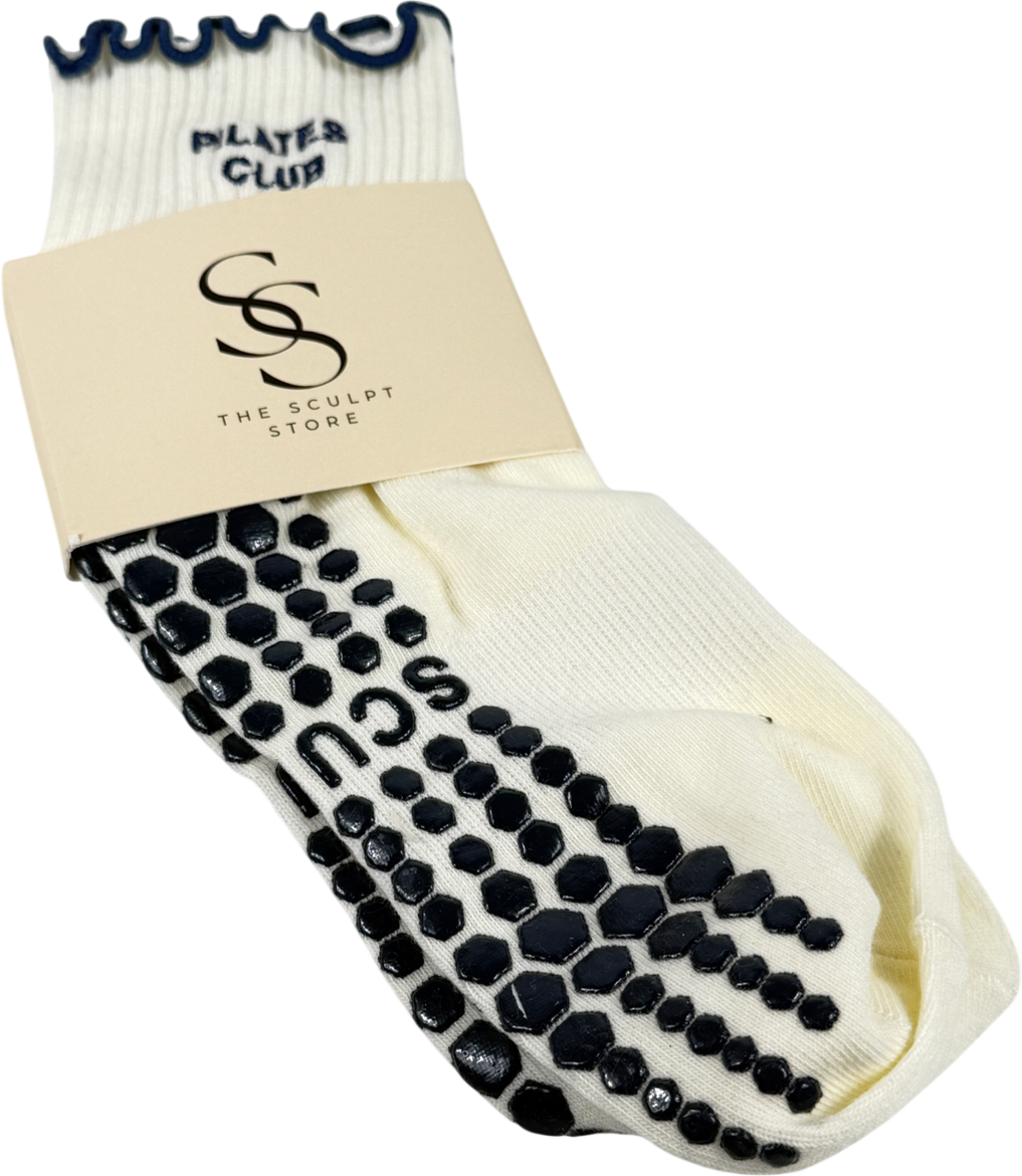 The sculpt store Blue Pilates Club Socks One Size