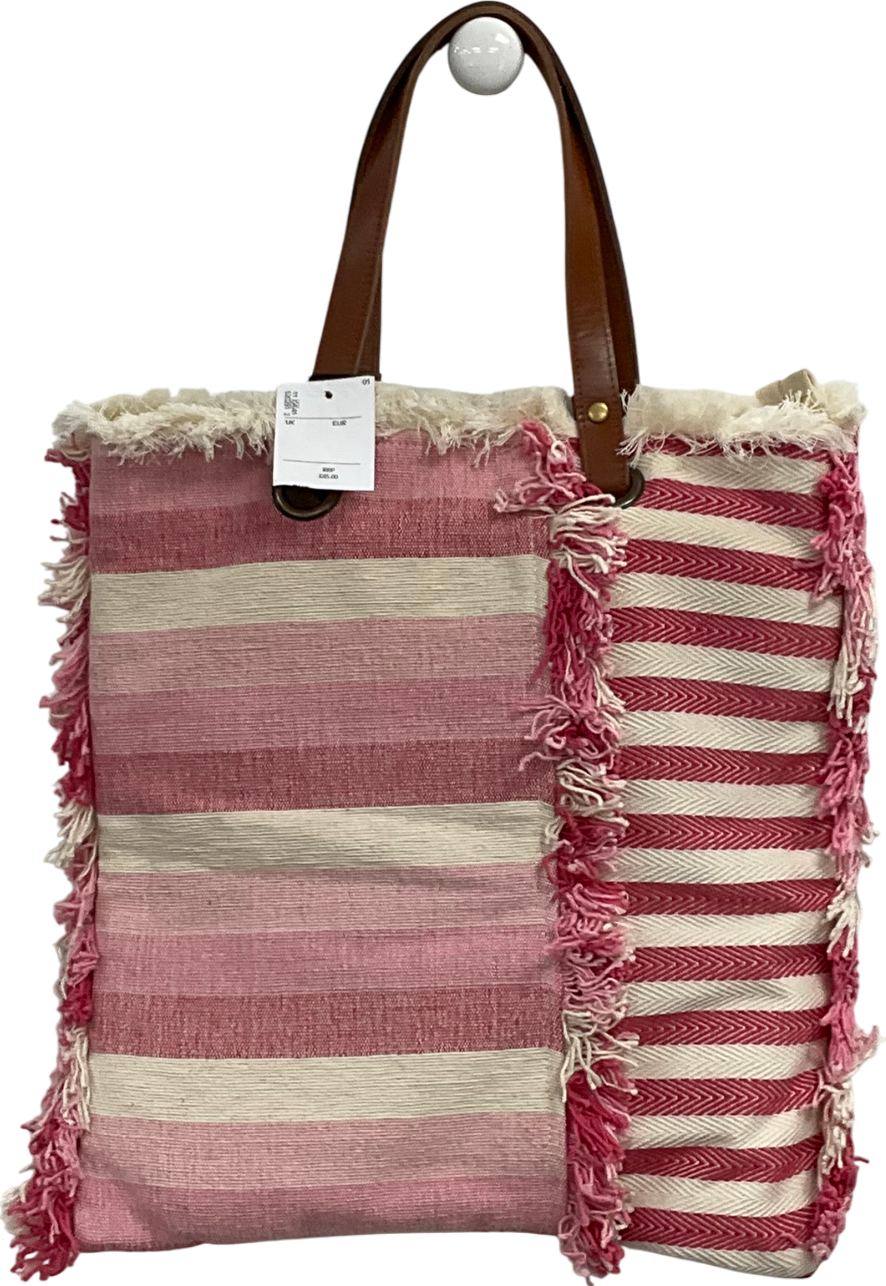 alex max Pink Stripe Tote Bag