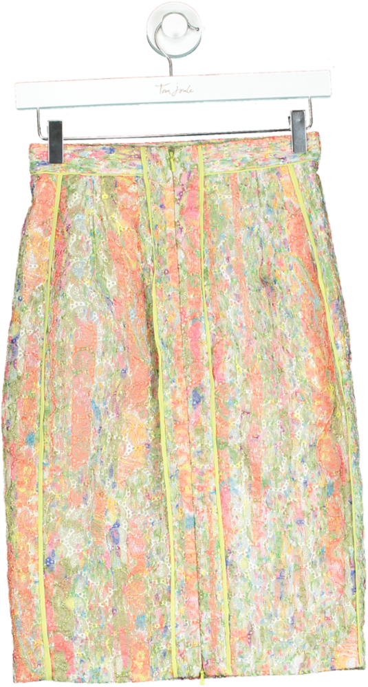 Whistles Multicolour Textured Midi Skirt UK 6