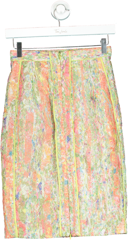 Whistles Multicolour Textured Midi Skirt UK 6