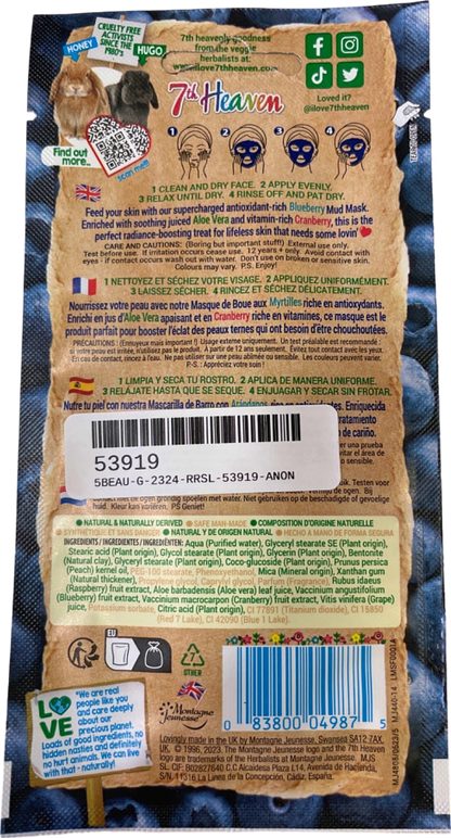7th Heaven Superfood Blueberry Mud Mask 10g