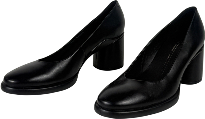 ECCO Black Sculpted Lx 55 Women's Leather Block-heeled Pump UK 9 EU 42