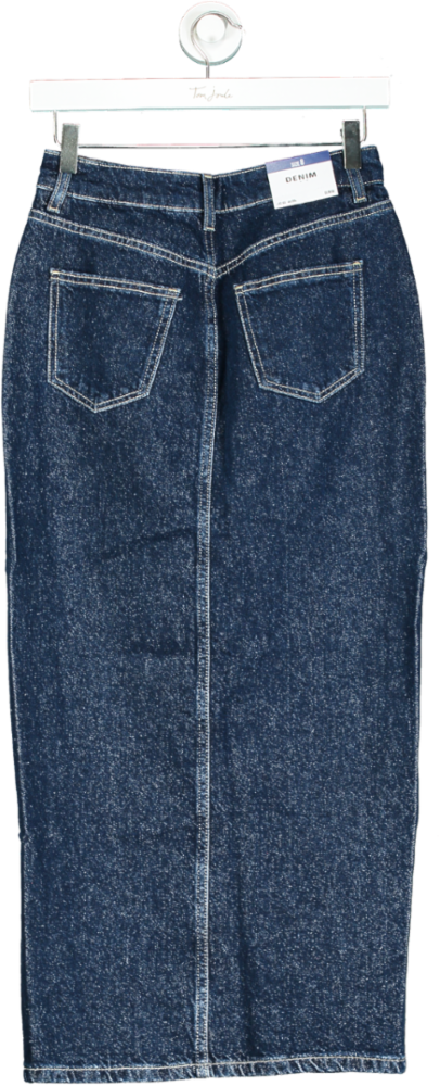New Look Blue Denim Maxi Skirt UK 8