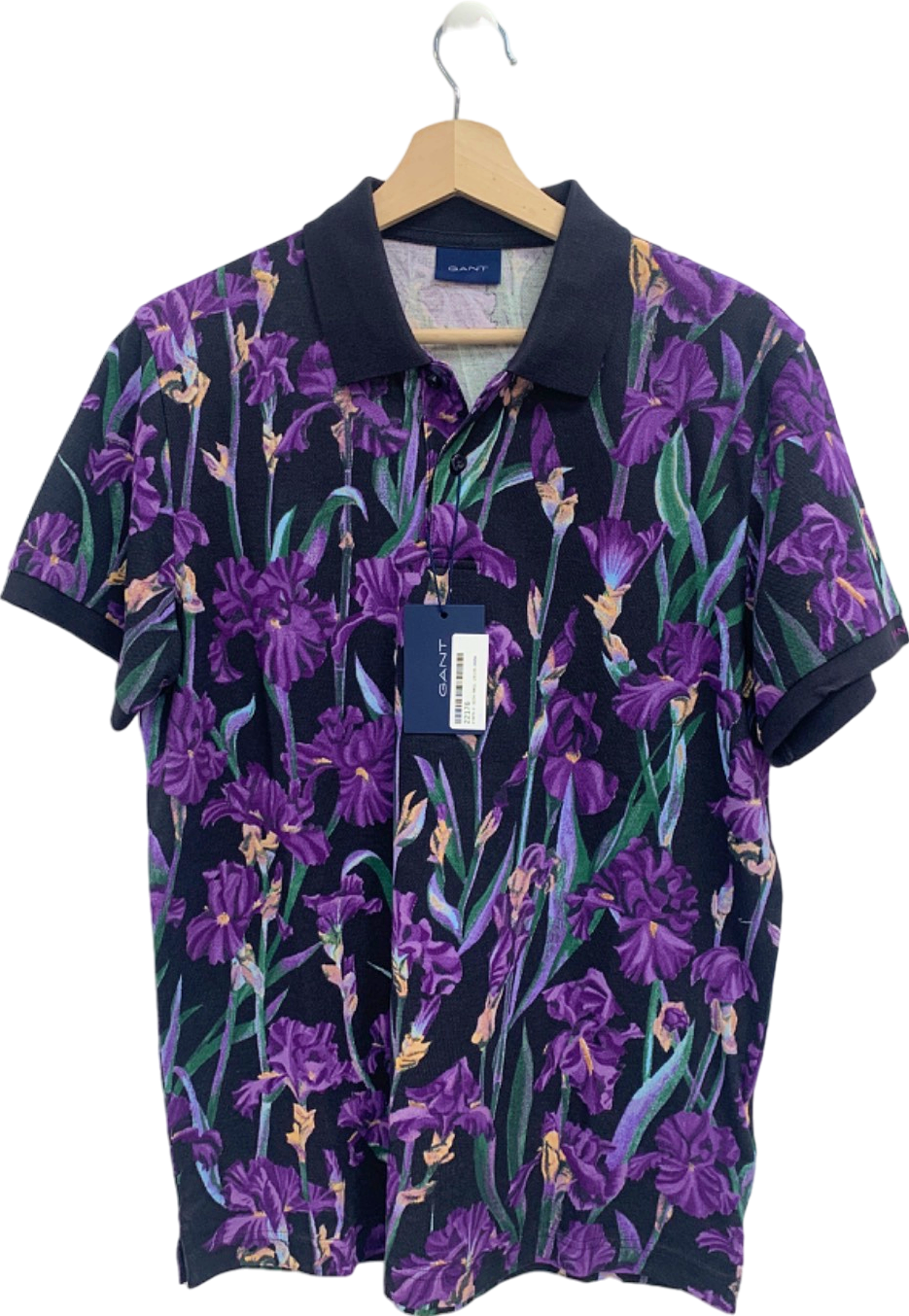 Gant Dark Violet Iris SS Pique Polo Shirt UK M