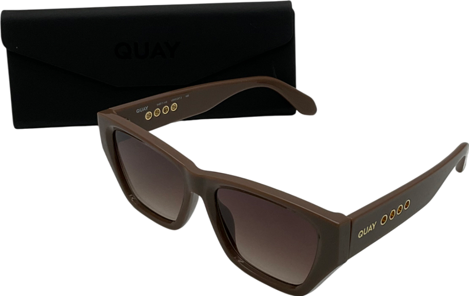 QUAY Brown No Apologies Unisex Sunglasses In Original Case One Size
