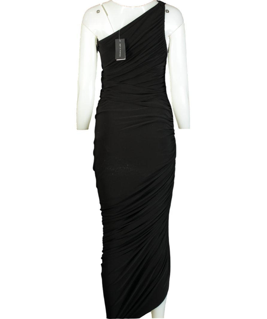 Norma Kamali Black Diana One-shoulder Stretch-jersey Maxi Dress UK XS