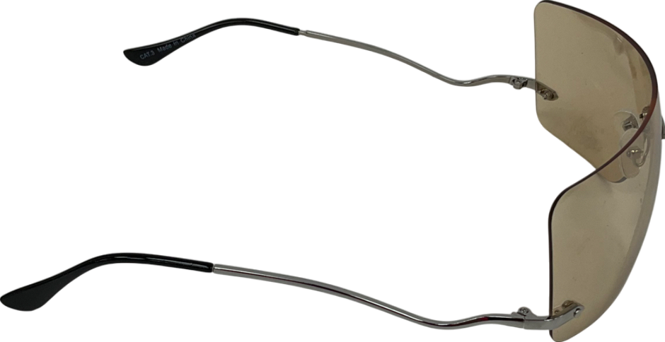 NA-KD Brown Oversized Frameless Sunglasses One Size