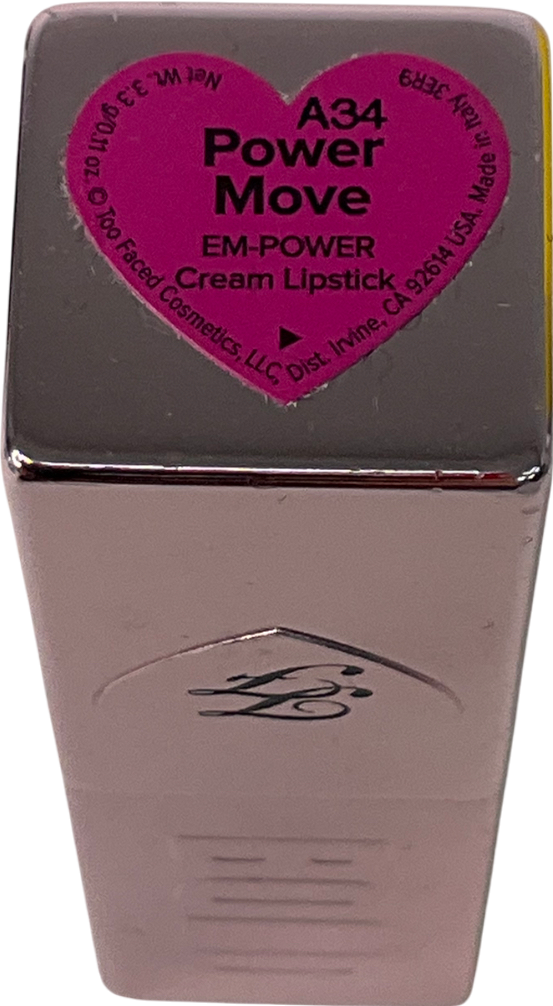 Too Faced Lady Bold Em-power Pigment Lipstick Power Move 3.3