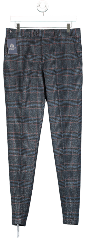 Marc Darcy Blue Check Tweed Trousers W32