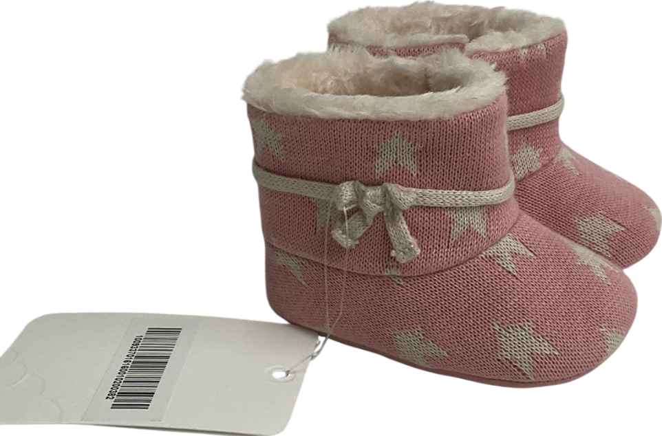 Mayoral Pink Star Embellished Knitted Pre Walker Shoes UK 1 EU 16 👼