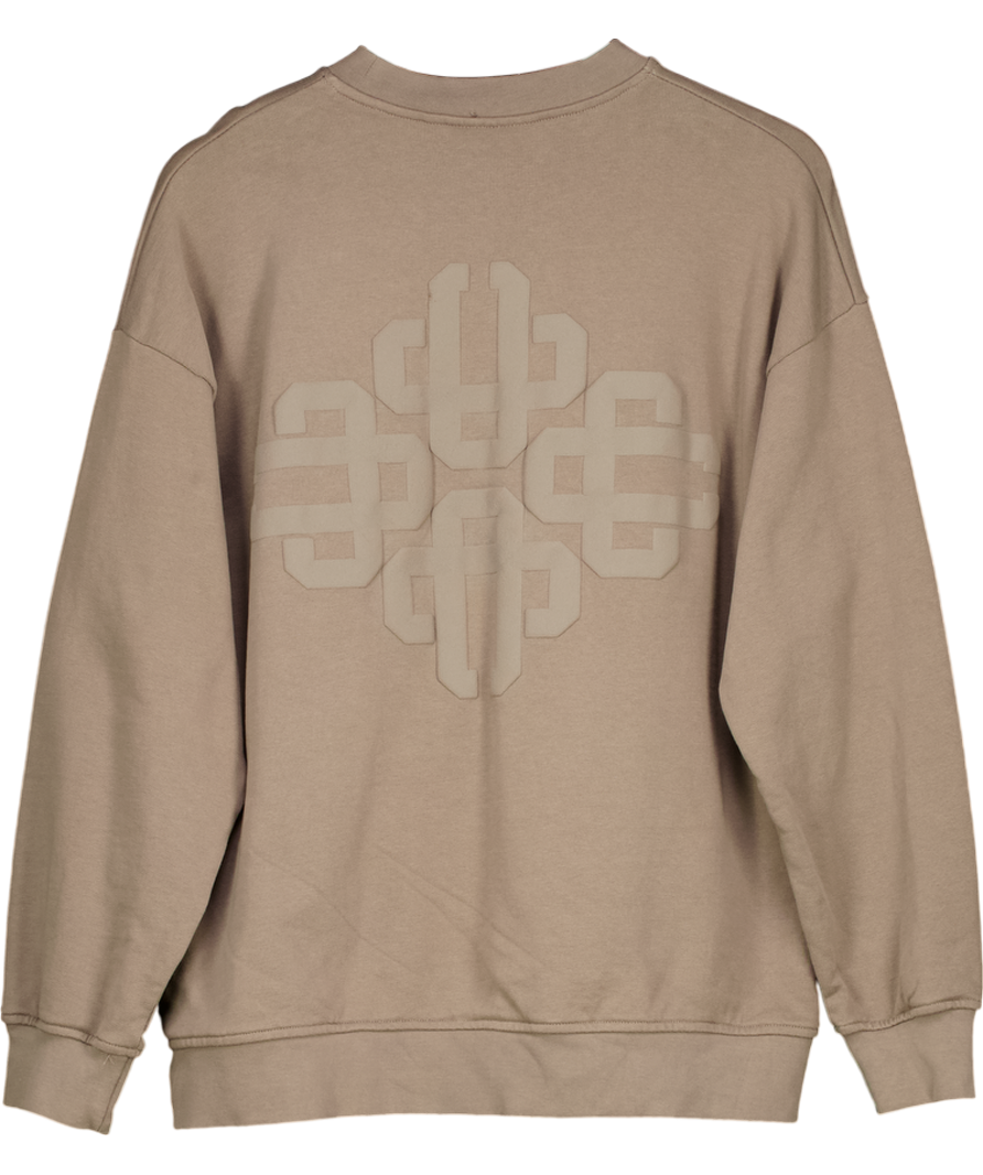 The Couture Club Brown Emblem Embroidered Sweatshirt - Cocoa UK 8