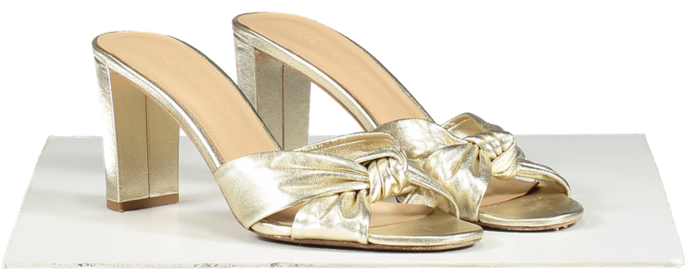 Veronica Beard Metallic Ganita Knot Front Sandal UK 8 EU 41 👠