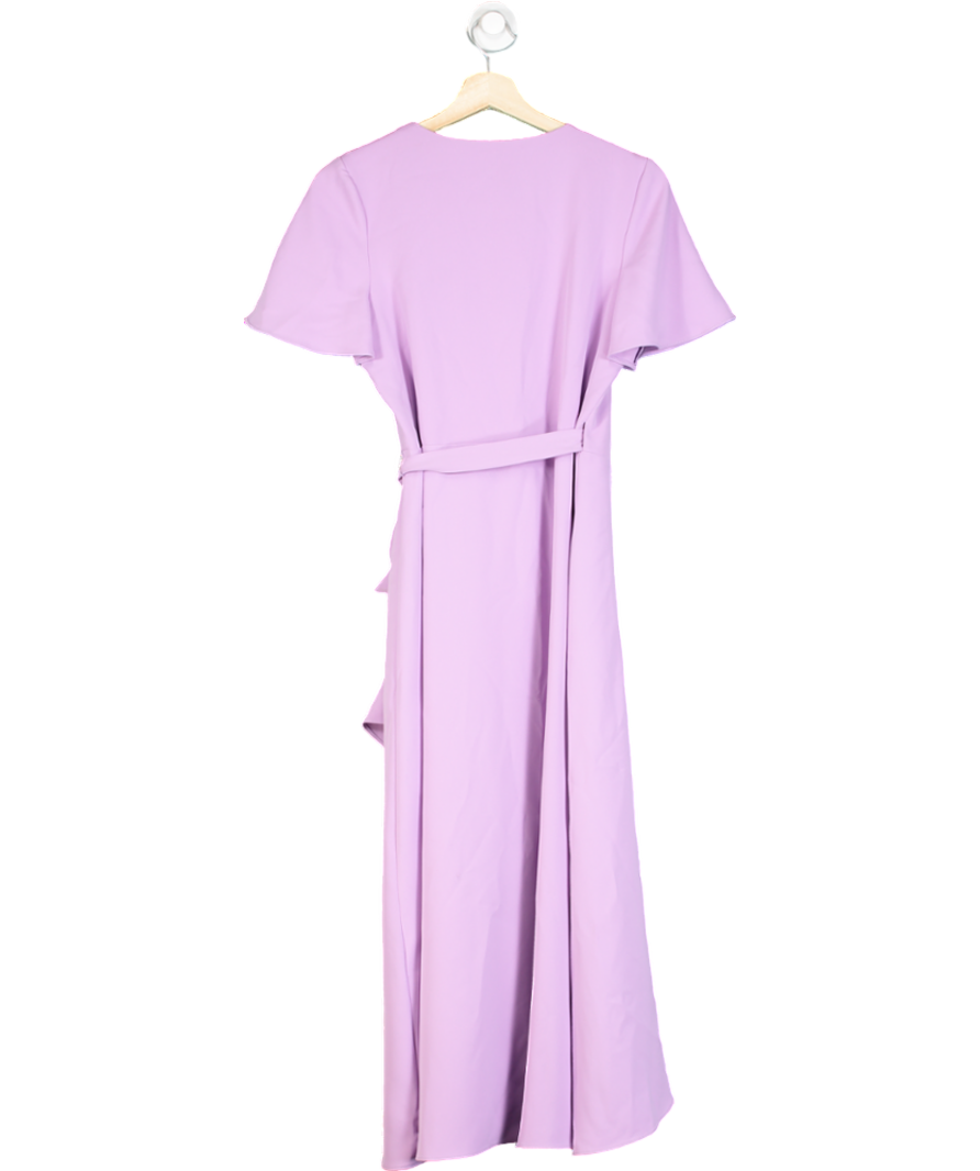 Phase Eight Lilac Julissa Ruffle Wrap Midi Dress UK 12