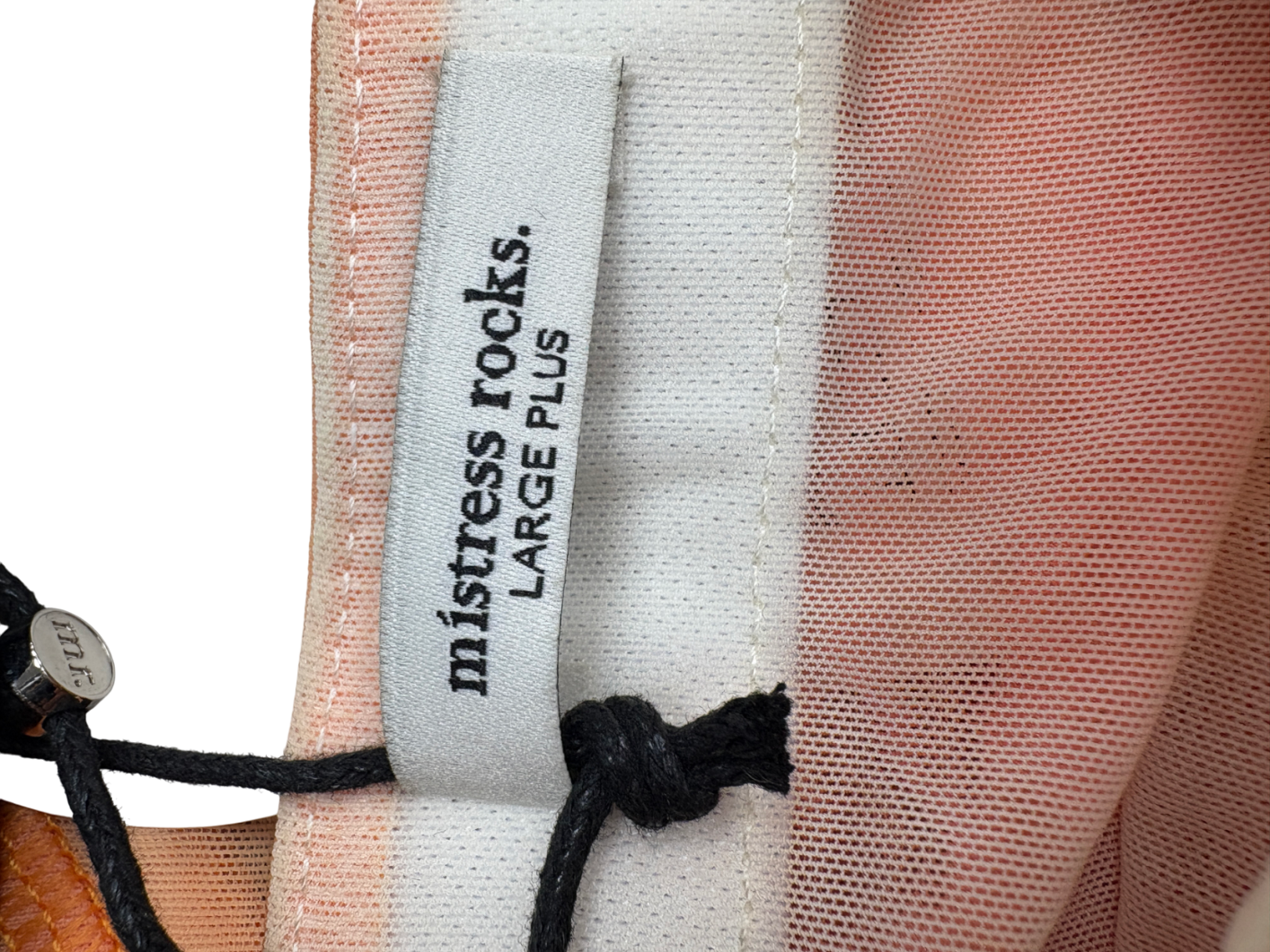 Mistress Rocks Orange Ombre Print Flared Leg Stretch Mesh Trousers UK L