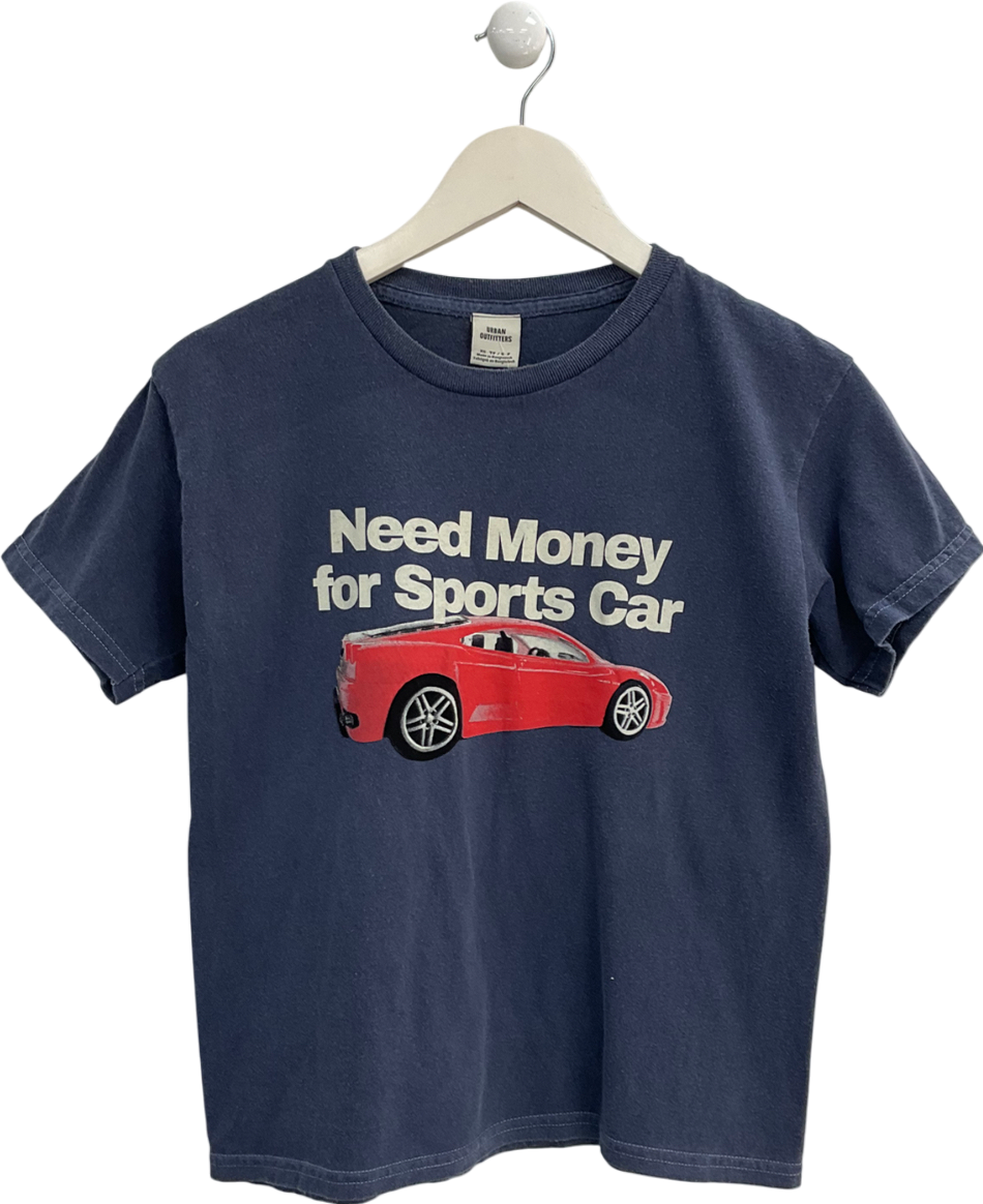 Urban Outfitters Blue Sports Car T-shirt UK XS