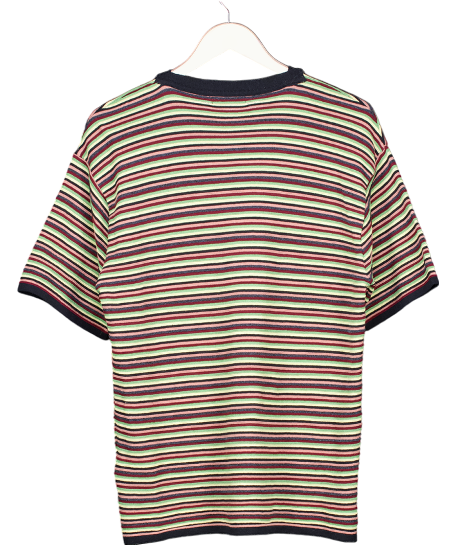 ZARA Multicoloured Striped Knit T-shirt UK M