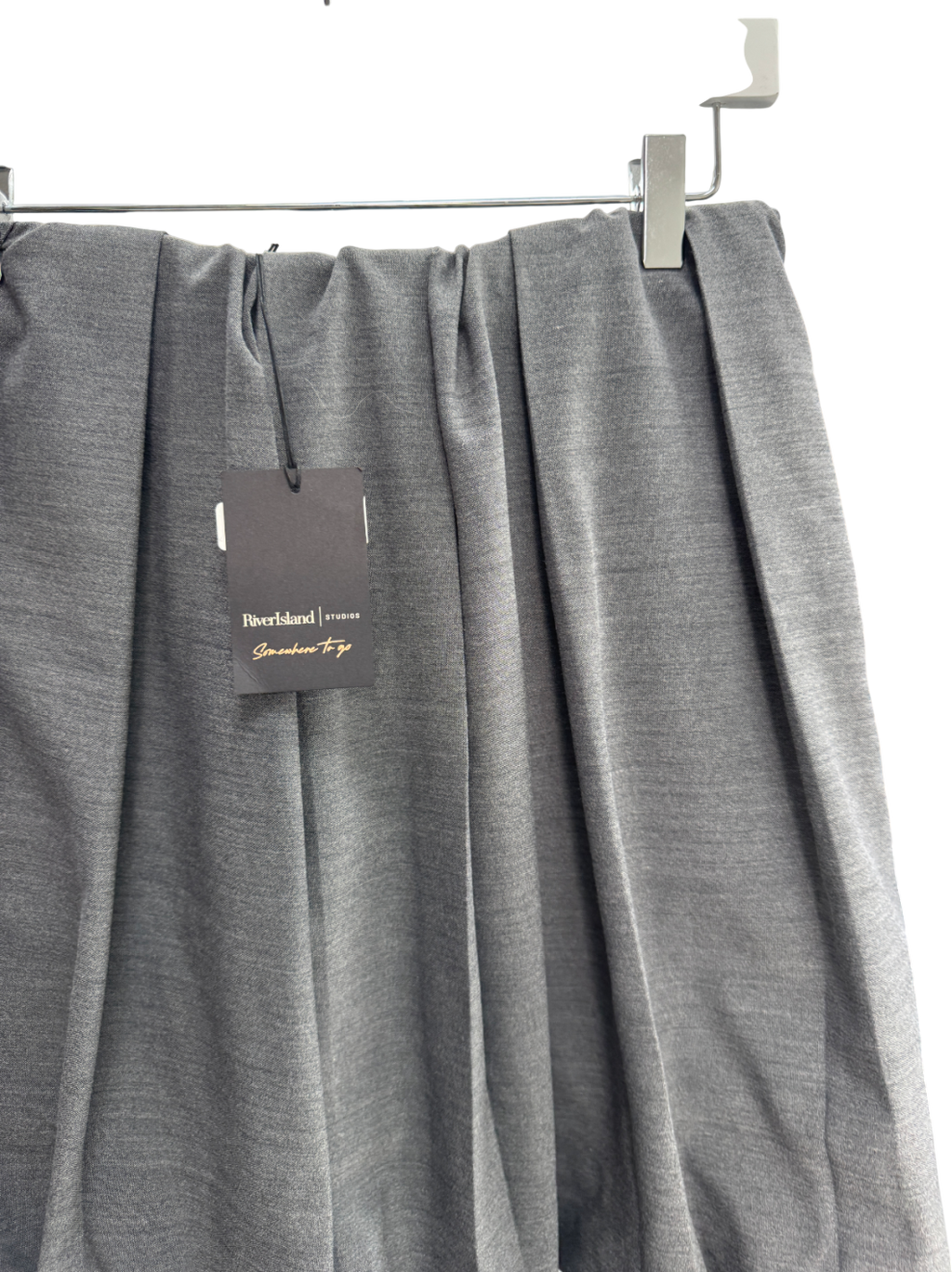 River Island Grey Puffball Mini Skirt UK 10