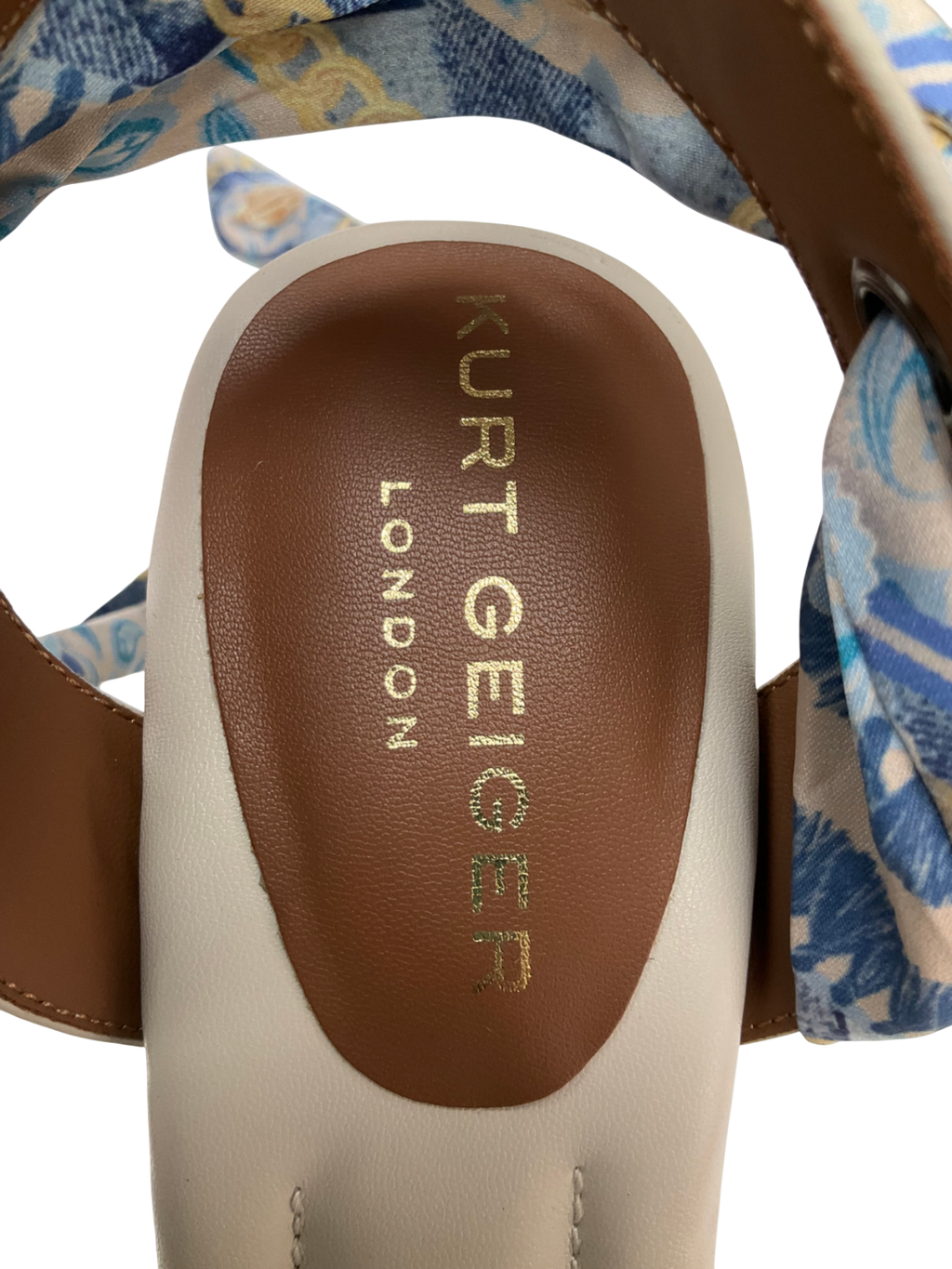 Kurt Geiger Blue Chelsea Ankle Tie Platforms UK 8 EU 41 👠