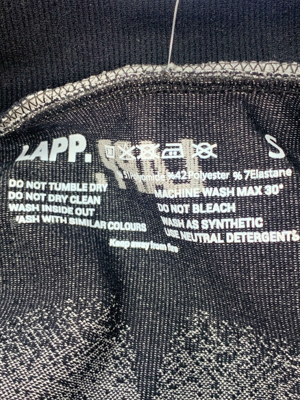 LAPP Black/Grey Body Print Full Zip Jacket UK S