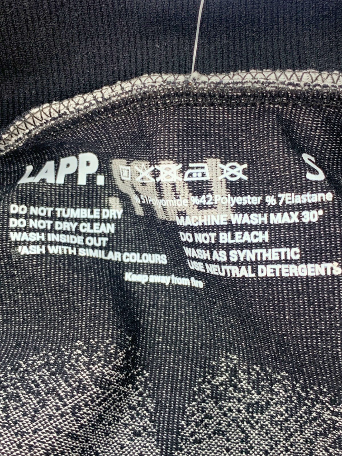 LAPP Black/Grey Body Print Full Zip Jacket UK S