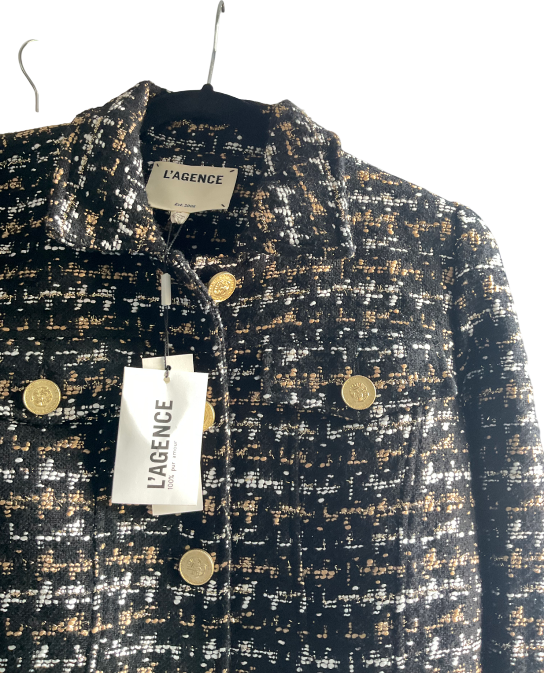 L'agence Black 2-pieceTweed Angelia Blazer And Trouser Set UK S