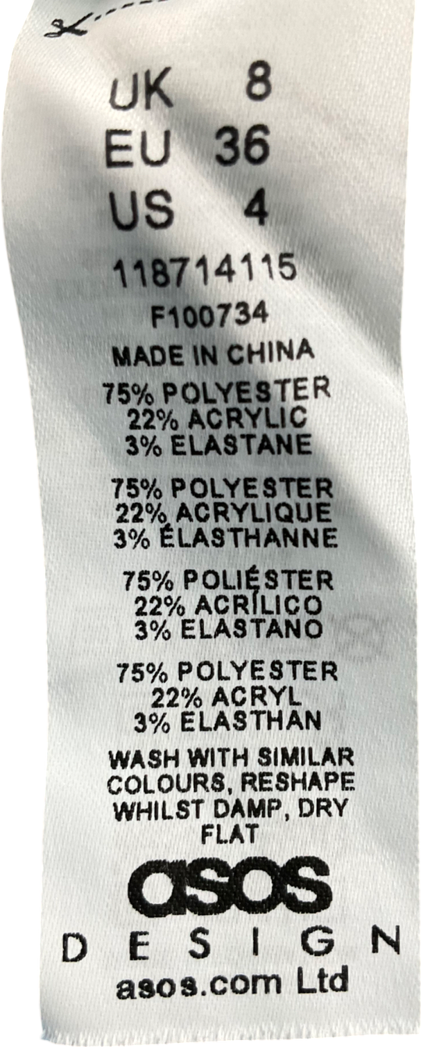 ASOS Blue Oversize Knitted High Neck Jumper UK 8