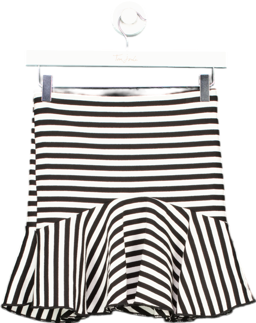 Zara Black and White Striped Skirt UK S