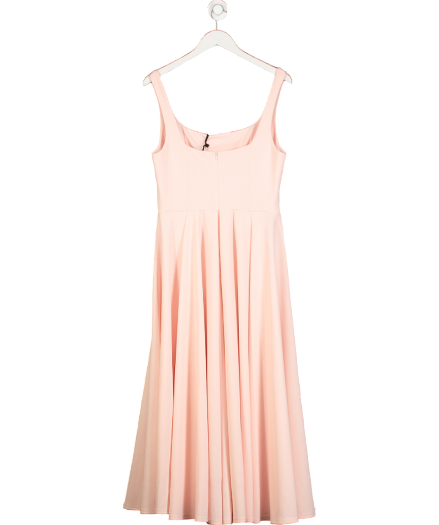 Club L Pink Parina Strappy Volume Midi Dress UK 16