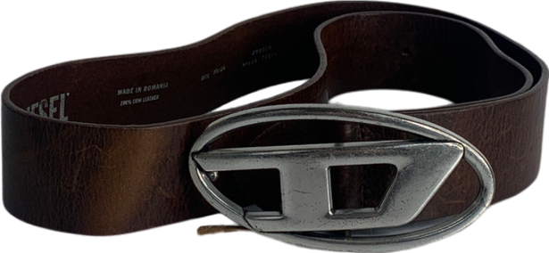Diesel Brown D Buckle Belt W34