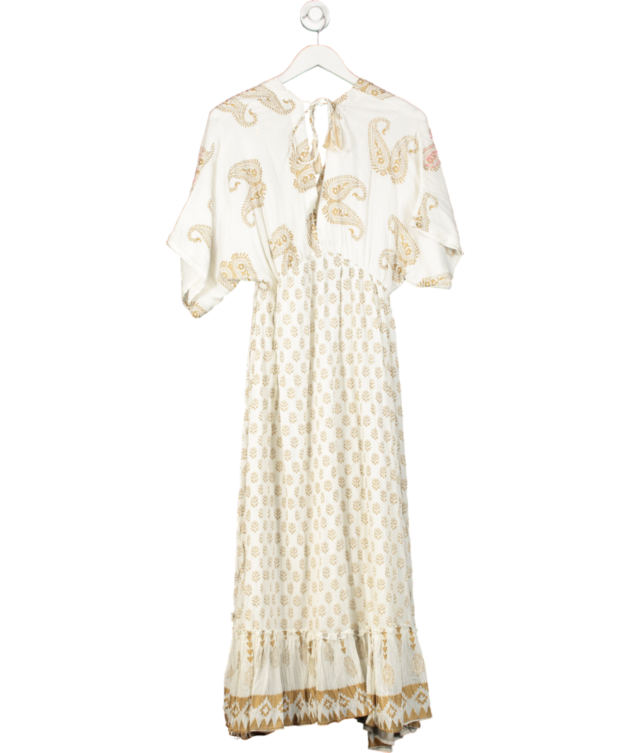 Sumitra White Embroidered Maxi Dress One Size