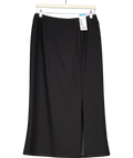 M&S Black Knee Length Wool Pencil Skirt UK 14