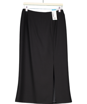 M&S Black Knee Length Wool Pencil Skirt UK 14