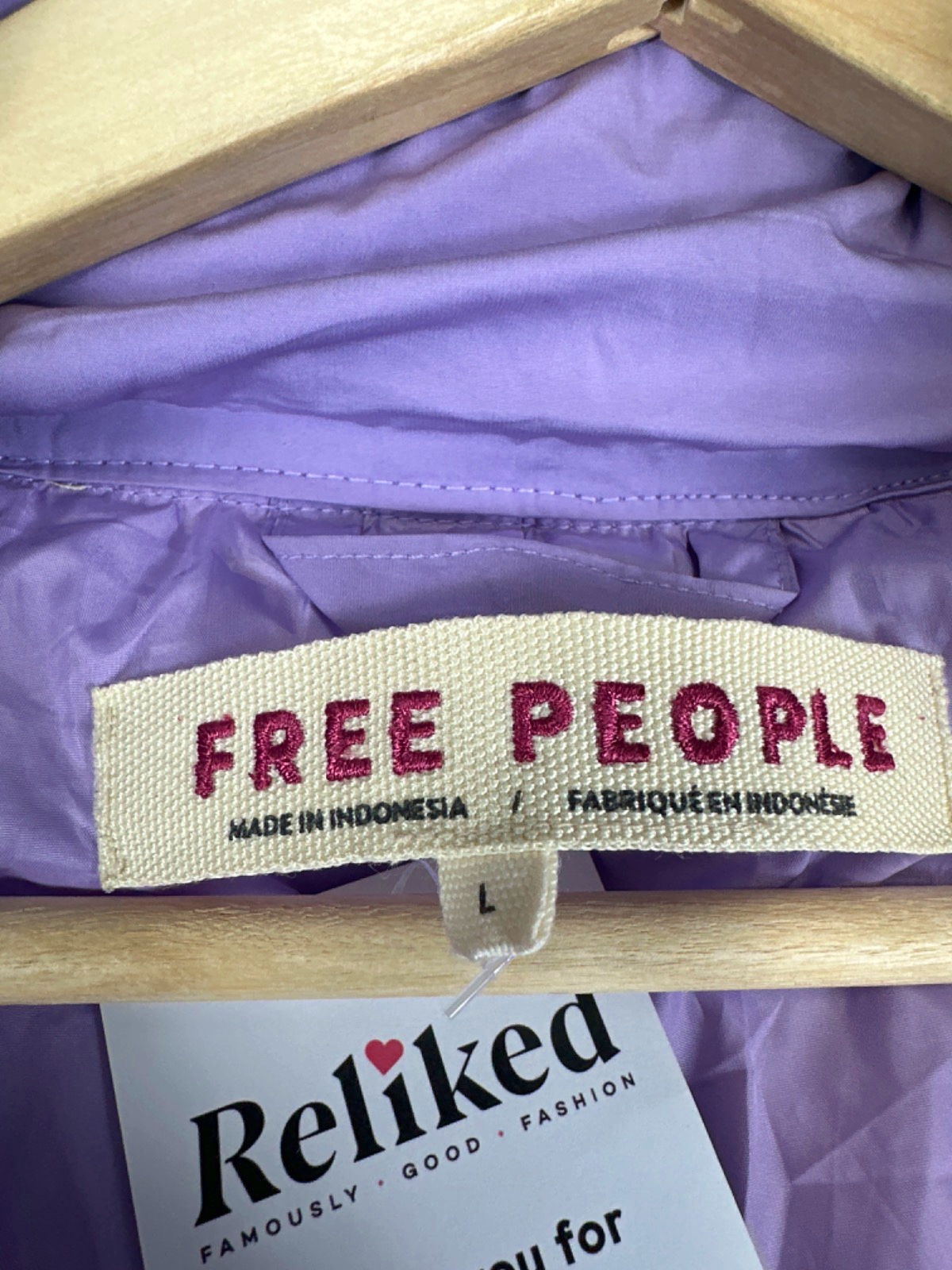 Free People Lavender Puffer Vest L