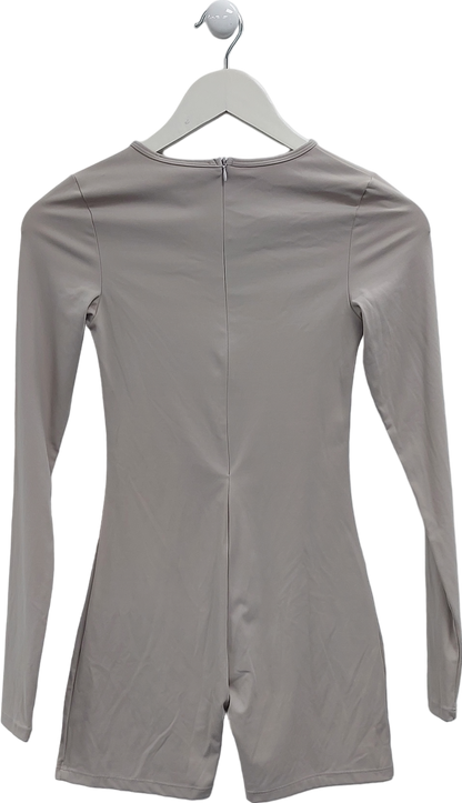 Ego Beige Long Sleeve Super Stretch Unitard UK 8