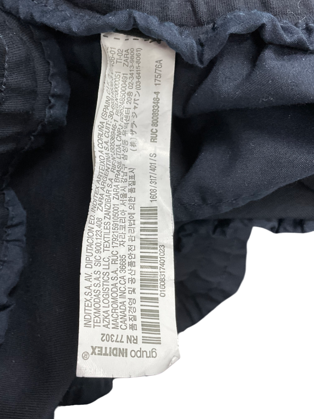 ZARA Black Cargo Fleece Trousers UK S