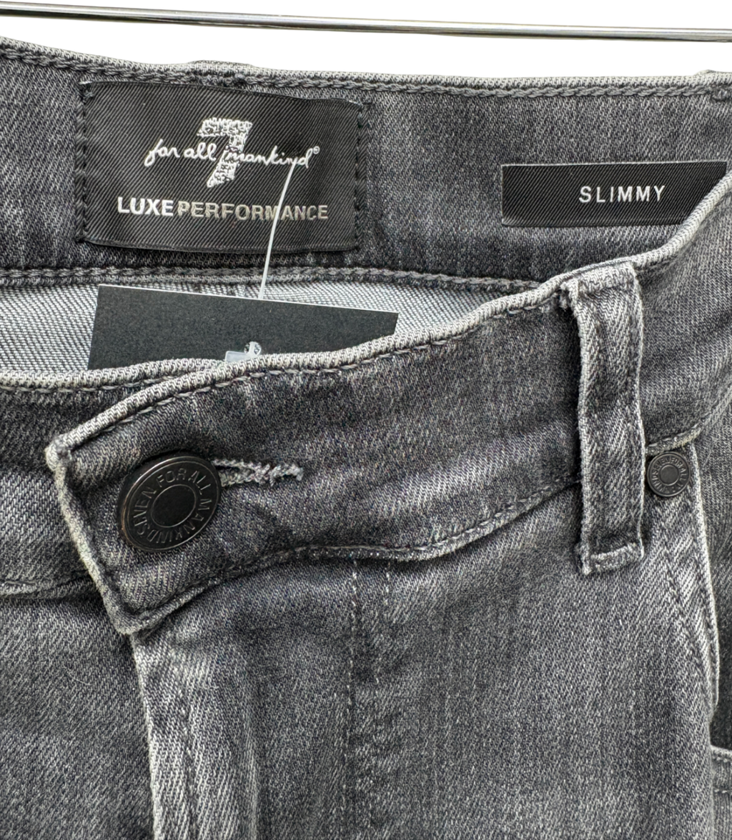 7 For All Mankind Grey Slimmy Luxe Performance W36
