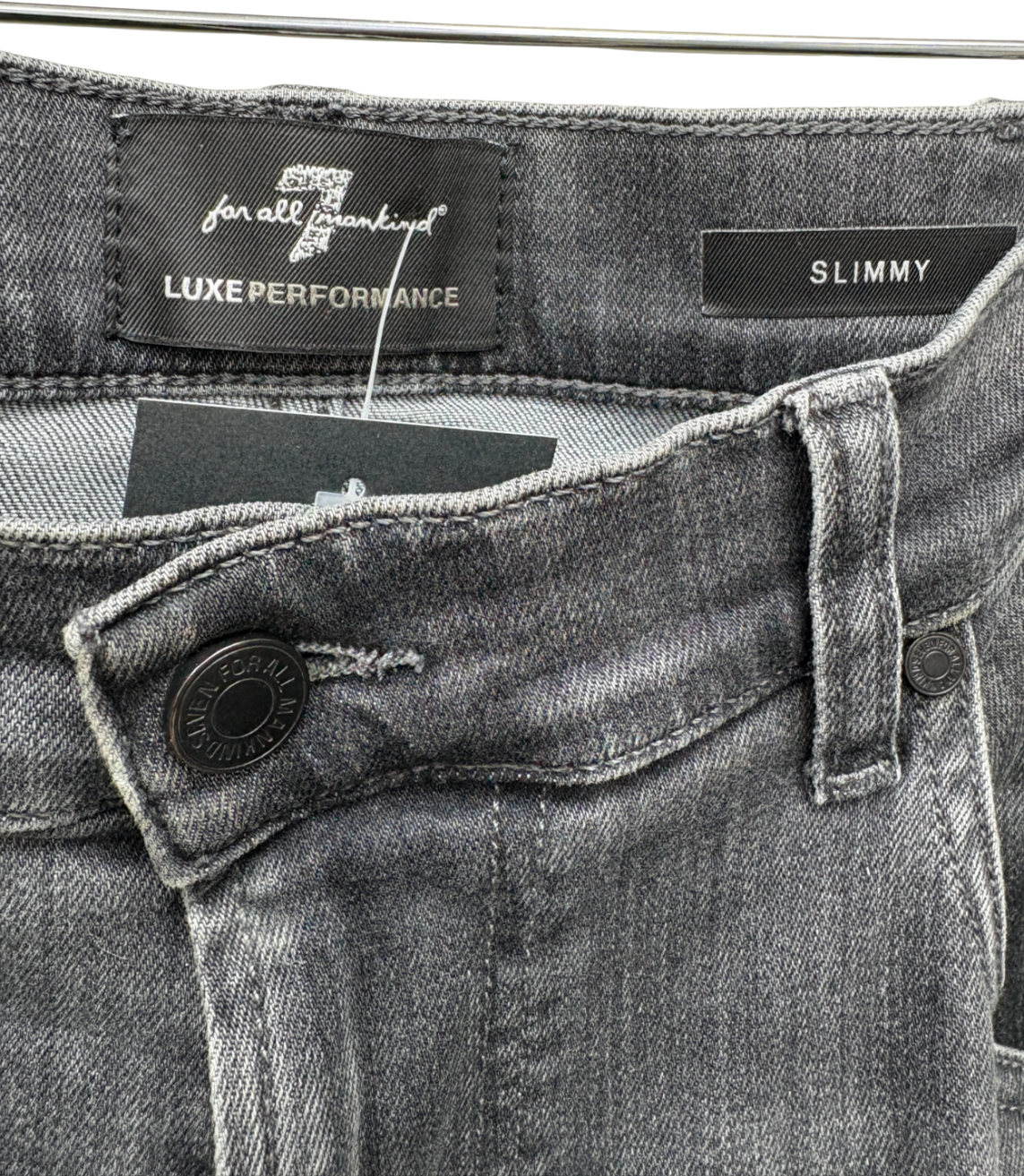 7 For All Mankind Grey Slimmy Luxe Performance W36