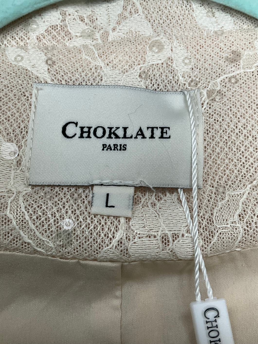 Law & Co Cream Choklate Tailman Sequin Blazer UK L