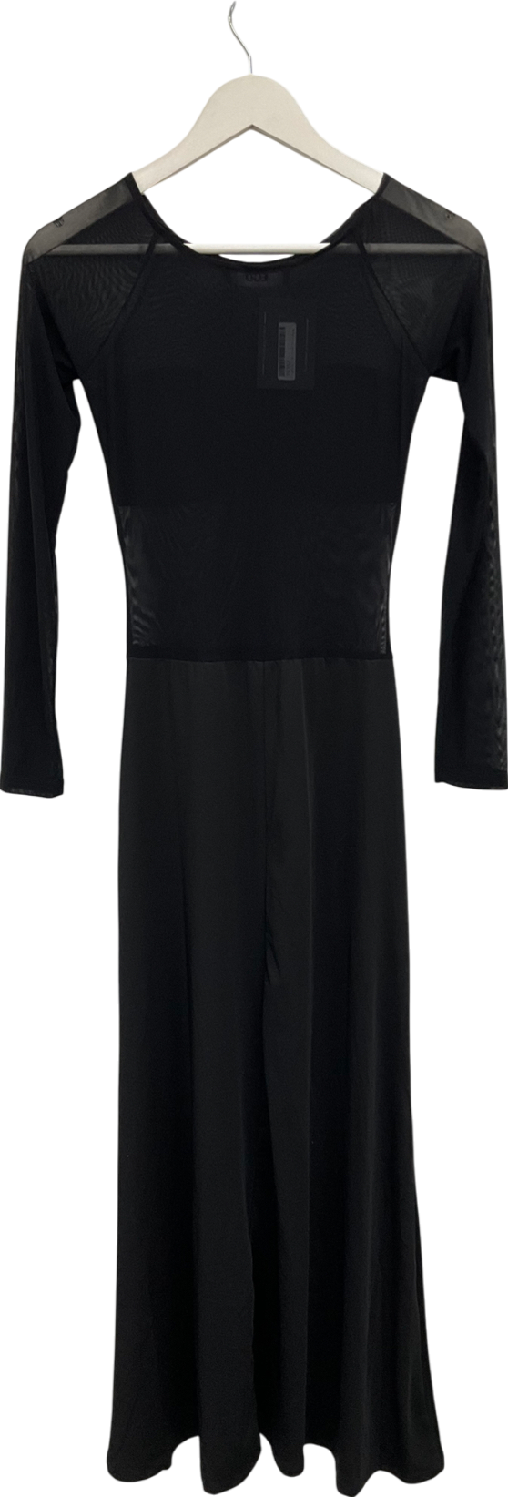 Ego Black Contrast Twist Detail Midaxi Dress UK M