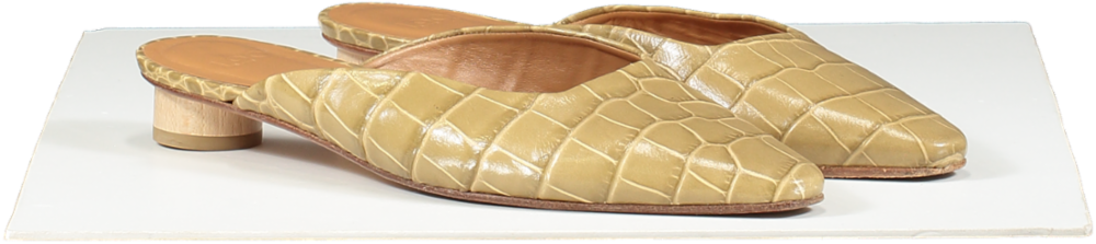 LoQ Brown Carmen Crocodile Effect Mules UK 6 EU 39 👠