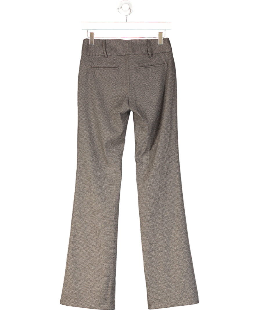 Bec & Bridge Brown Houndstooth Bootleg Pant UK 6