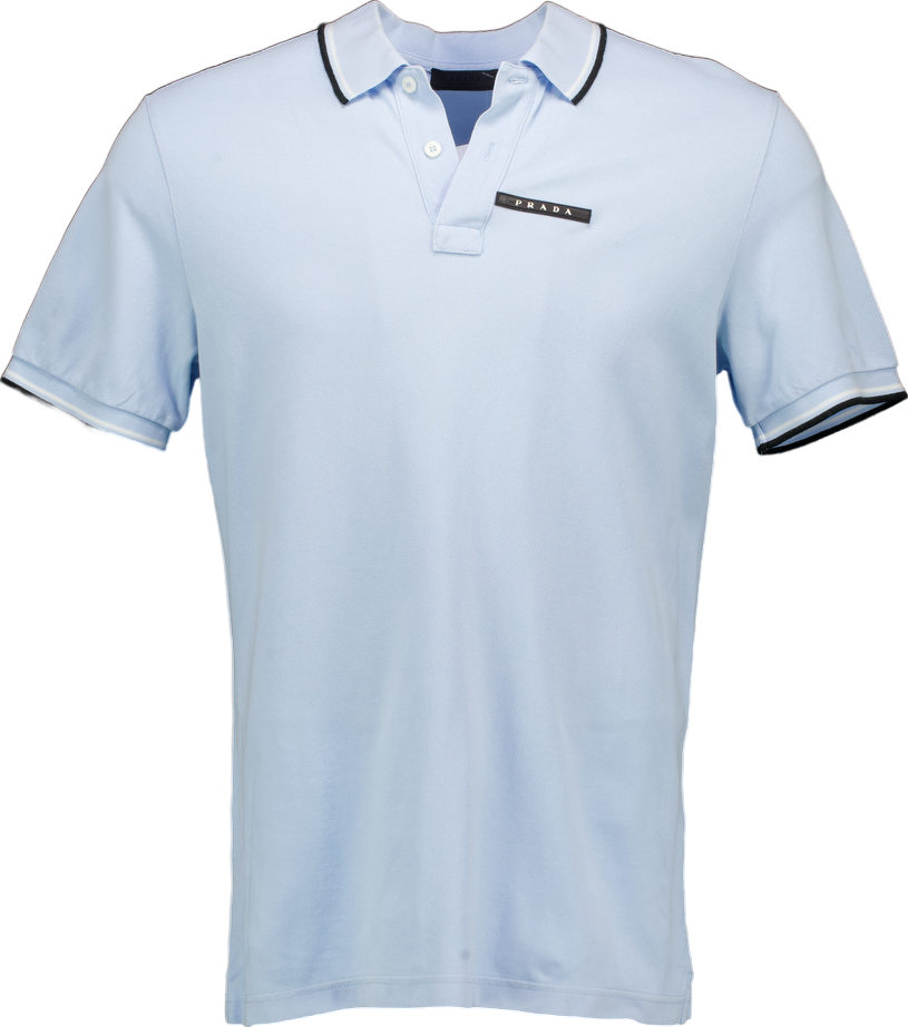 Prada Light Blue Polo Shirt UK XL