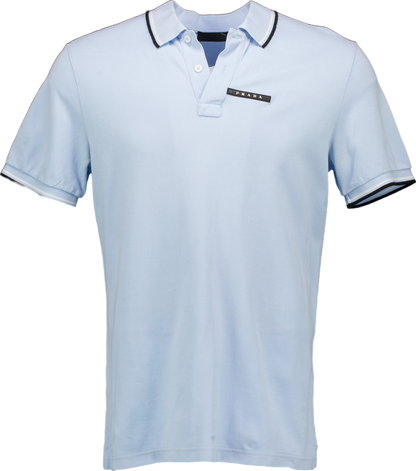 Prada Light Blue Polo Shirt UK XL