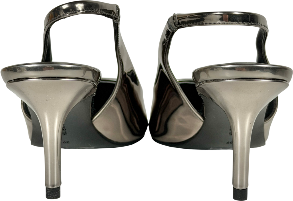Charles & Keith Metallic Kaia Pointed Slingback Pumps UK 6 EU 39 👠